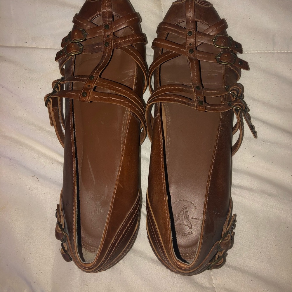 Frye leather flats